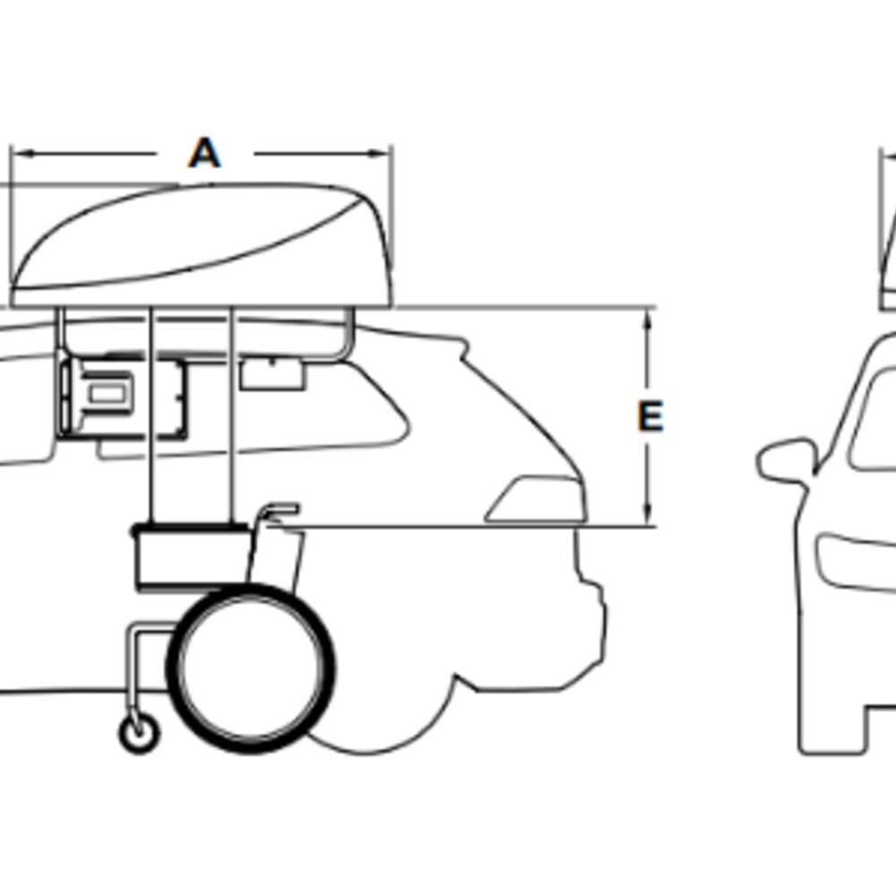 BraunAbility Chair Topper Wheelchair Roof Top Box mobility product 4